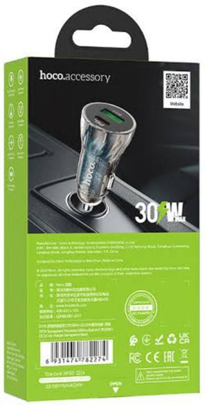 Hoco “Z47A" Transparent Discovery Edition” PD30W+QC3.0 set Car Charger