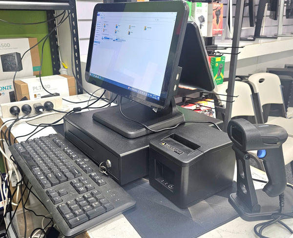 Brand New Touch screen.  All in one Double Screen POS(point of Sale) system / Cash register with Printer and Scanner $1399