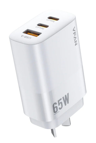 65W GaN Ultra Fast Charger w/ 2 USB-C & USB-A (AU7)

VIPFAN