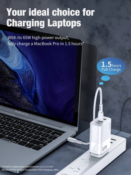 65W GaN Ultra Fast Charger w/ 2 USB-C & USB-A (AU7)

VIPFAN