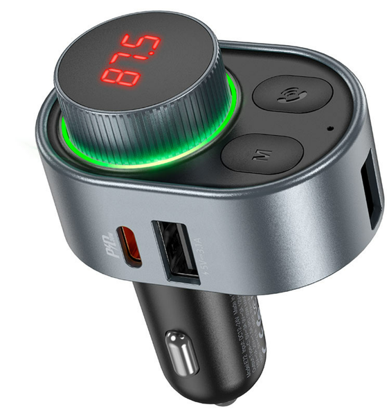 HOCO E72 Car Charger with Wireless FM Transmitter
