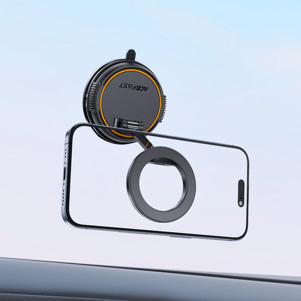 Acefast Premium Magnetic Phone Holder for Windshield & Dashboard w/ Ring Shape N52 Strong Magnet, Multi Way Adjustable (D55)