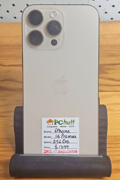 Apple iPhone 16 Pro Max Pre-owned Phone, A-Grade, Like a new 256GB, $1399 ,Release Date: 04/11/2026