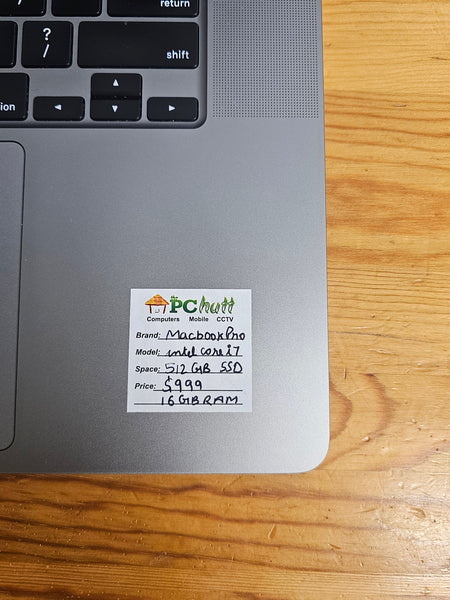 Macbook Pro 16" inch intel Core i7 512GB SSD/16GB RAM, Pre-owned Laptop
