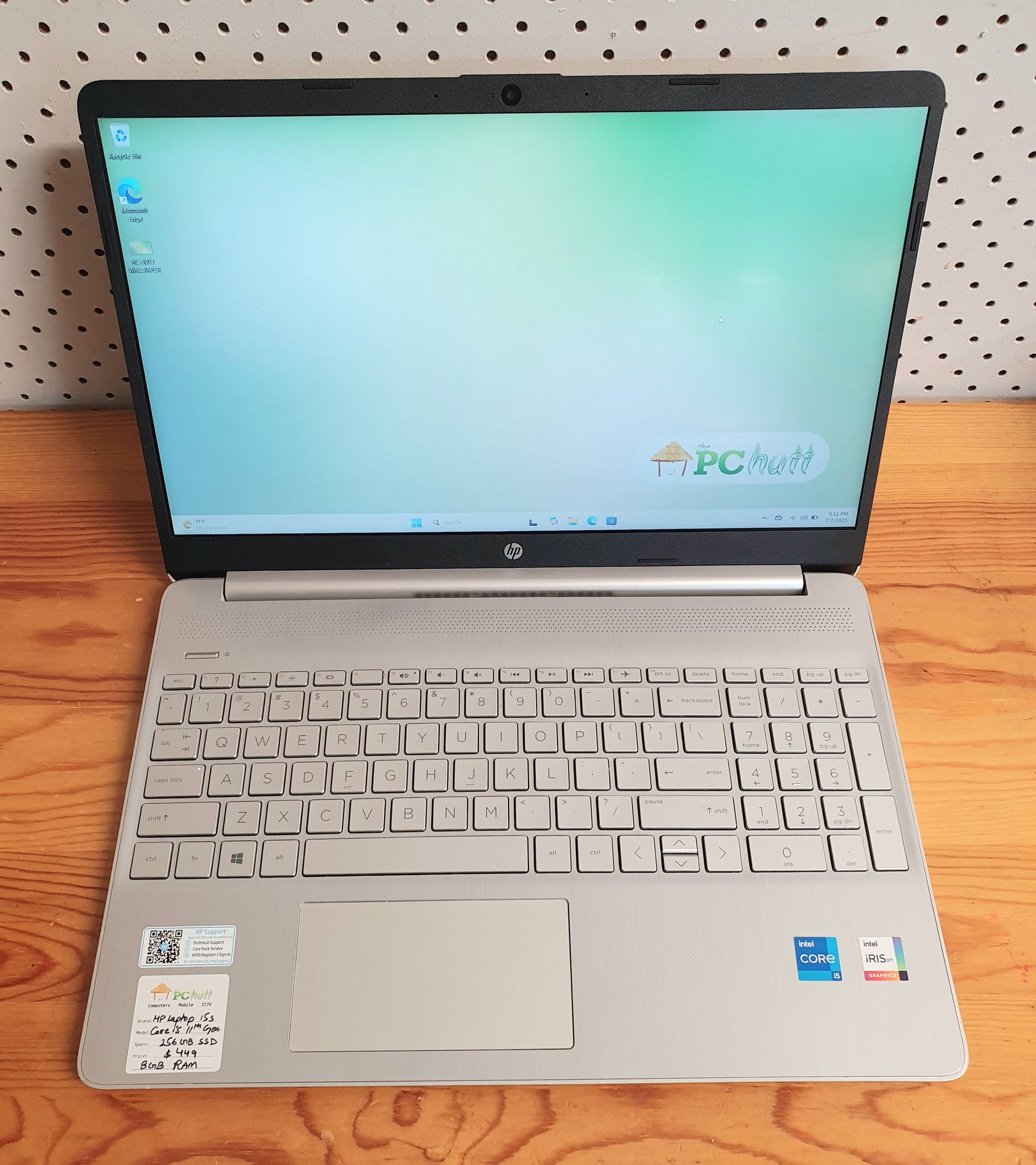 HP Laptop 15s Core i5 11th Gen. 256GB SSD, Pre-owned Laptop