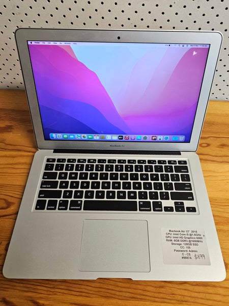Macbook Air 13" 2015 intel core i5 128GB SSD/8GB, Pre-owned Laptop