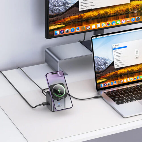 Hoco HB49 Effortless 9-in-1 Wireless Fast Charging Desktop Station, Brand New
