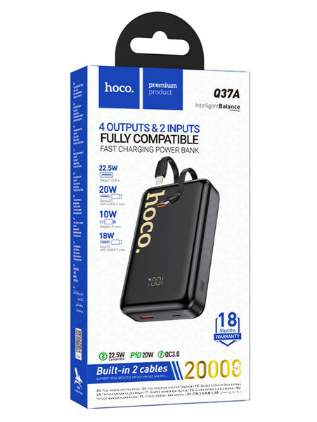 Hoco. Q37A 4 Outputs & 2 Inputs Fully Compatible Fast Charging 20000mAh Power Bank, Brand New