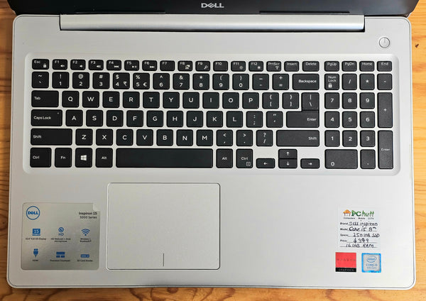 Dell Inspiron 15 Core i5 8th Gen 16GB RAM 250GB SSD, Pre-owned Laptop