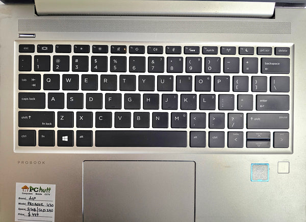 HP Probook G6 Preowned Laptop i5, 8gb Ram, SSD 256gb