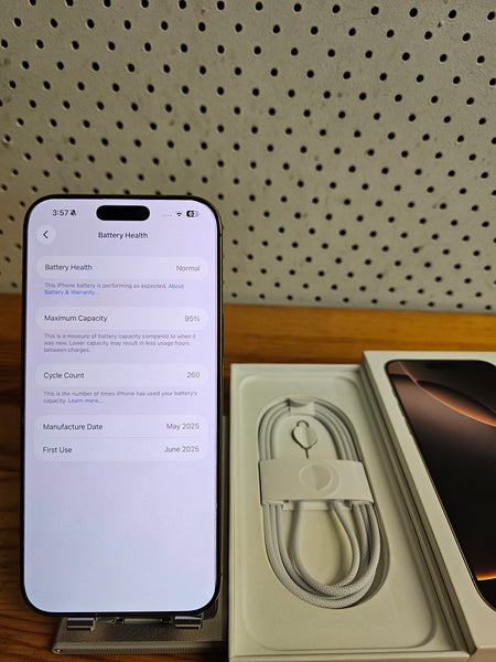 Iphone 16 Pro Max Preowned phone 256gb Desert Titanium