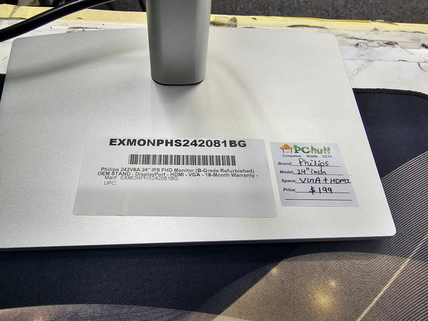 Philips 24" inch Full HD Monitor, Pre-owned