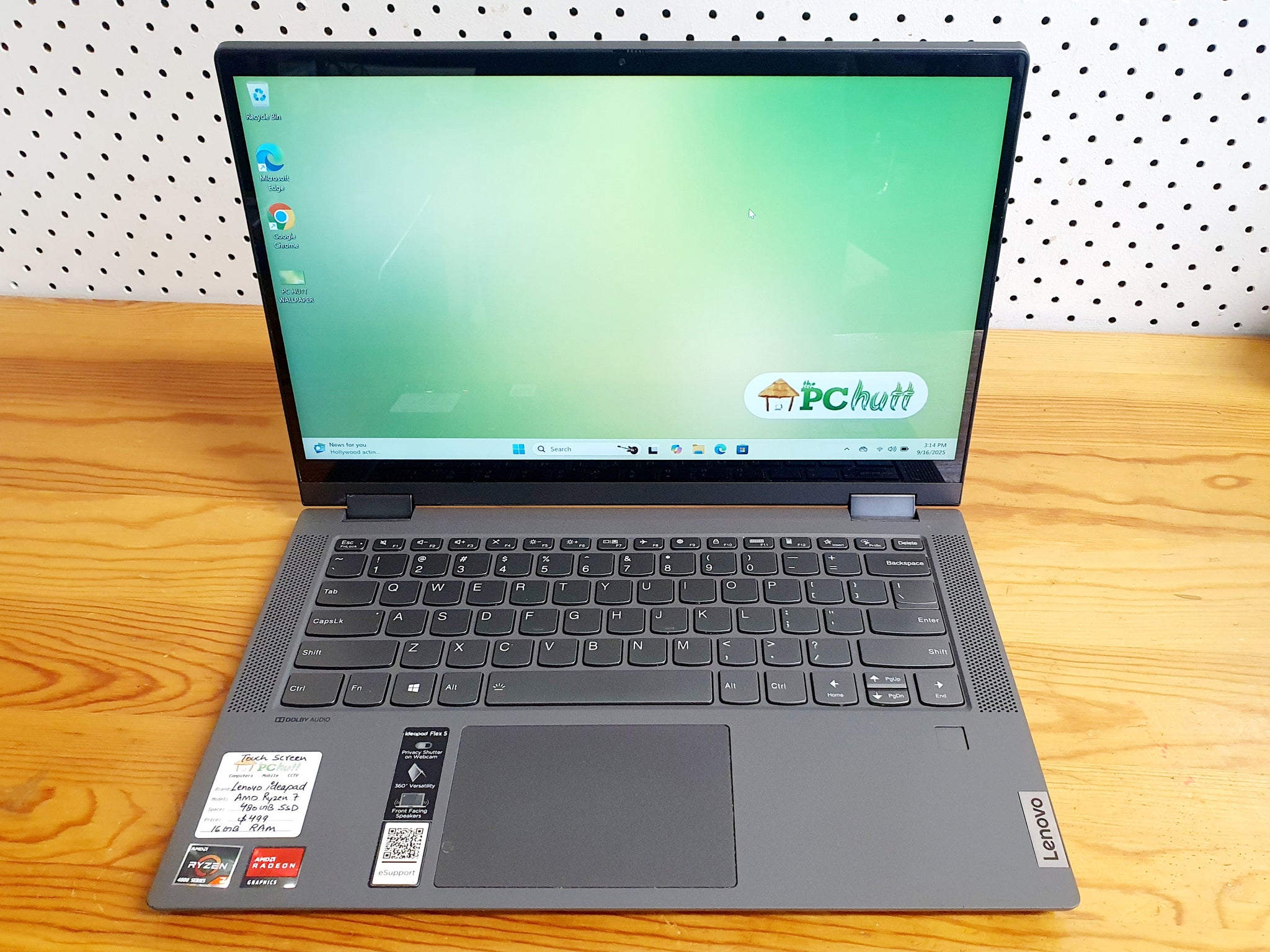 Lenovo IdeaPad, 480GB SSD/16GB RAM, Pre-owned Laptop