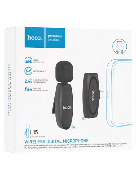 Hoco. L15 Wireless Digital Microphone with Lightning Connector, Brand New
