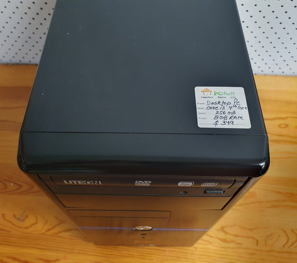 Desktop PC Core i3 256GB HD, Pre-owned PC