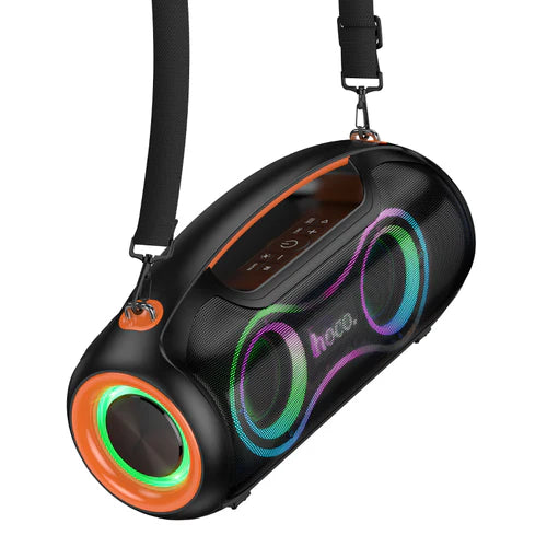 HOCO 600W Bluetooth Party Speaker with 2 Wireless Microphones, RGB Light, 6000mAh Battery, IPX5 Waterproof, Brand New