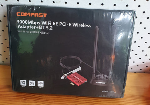 comfast 3000mbps wifi 6e PCI- E wireless adapter + Bluetooth 5.2