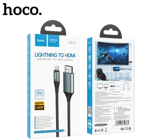 HOCO Lightning to HDMI Cable (2 Meter) (UA15)